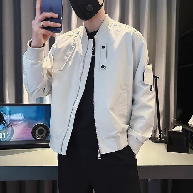 남성 숏 라이더 자켓 아우터 봄가을 미니멀 빈티지 베이직 캐주얼 루즈핏 스트릿 멋스러운 트렌디한 상의