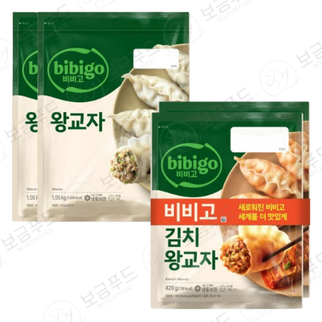 CJ 비비고 왕교자 1.05kg X 2봉 + 김치왕교자 420g X 2봉, 1세트, 2.94kg