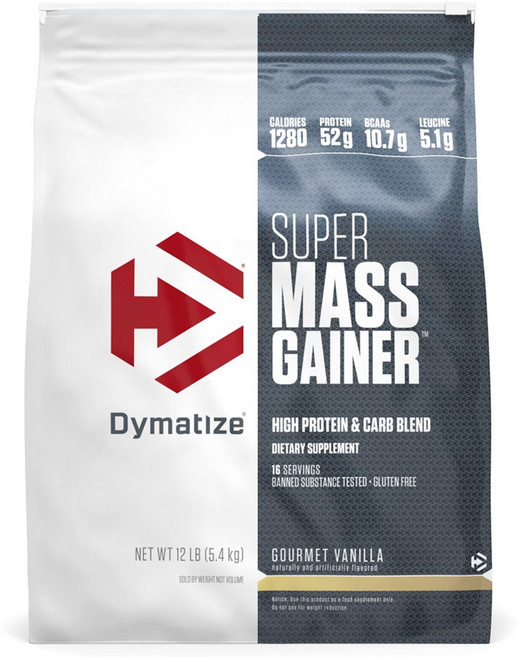 Dymatize Super Mass Gainer乳清蛋白粉, 美味香草(Gourmet Vanilla), 5.4kg, 1包