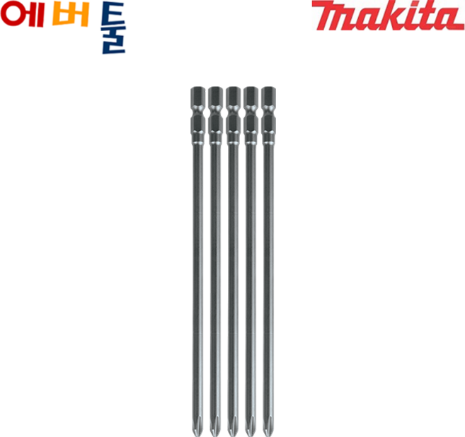 마끼다 BFR550 DFR550 매거진 비트 스크류 드라이버 비트 162mm 5개 1팩 - B-10481, 1세트