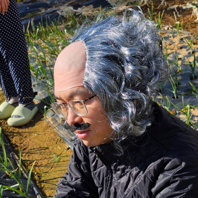 할아버지 가발 연극 분장 코스프레 소품 마빡이 대머리 곱슬, 상세페이지 참조, 상세페이지 참조, 상세페이지 참조