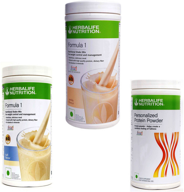 허벌라이프 포뮬라 1 쿨피 500g & 바닐라 500g 프로틴 쉐이크 400g 콤보 토탈 뉴트리션 파우더 콤보, 3개입, 1개