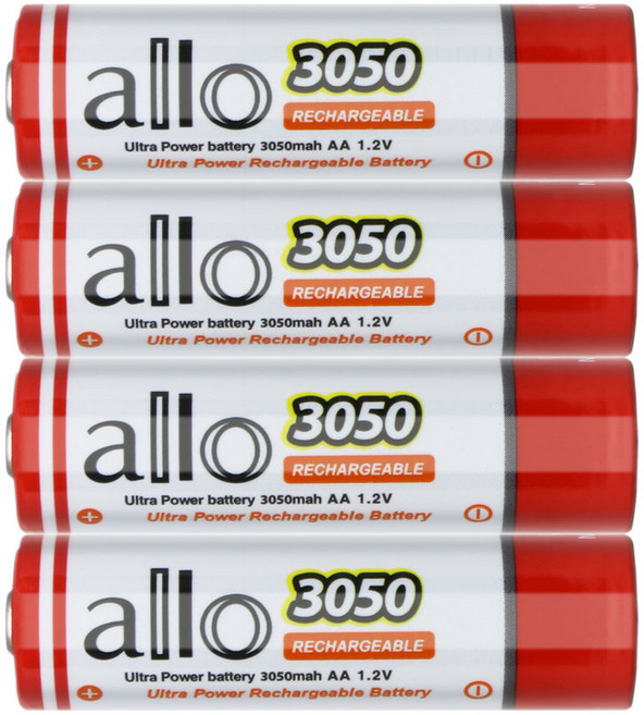 제이티원 알로 3050 AA 충전지 4알 케이스포함, 1개, 4개입