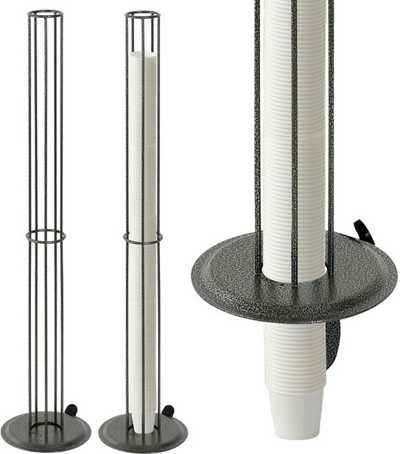 카시안 슬라이드 종이컵 수거함 철제 스틸 컵수거함 수거기 회수기, A 02) 55mm 세모금컵, 1개