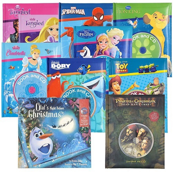 디즈니 캐릭터 BOOK and CD (10종택1) 라푼젤 겨울왕국 도리 토이스토리 유아 초등 영어원서 그림책, Frozen