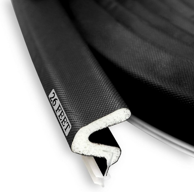 커프 웨더 스트리핑 도어 씰 스트립 26피트 Q 폼 웨더스트립 슬롯 설치 크기에 맞게 쉽게 자를 수 있습니다블랙, 60 Ft, Black