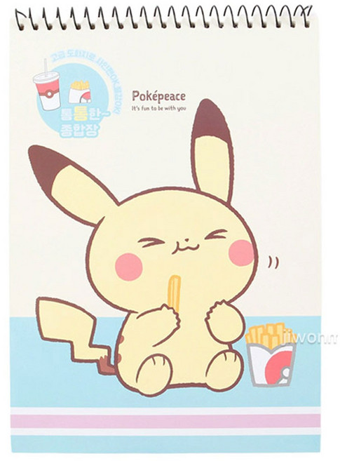 포켓몬 통통한 종합장 포켓피스 4종 랜덤 1개