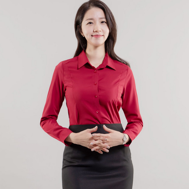 체인지 여성 슬림핏 빅사이즈 셔츠 블라우스