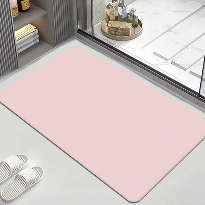 레디박스 규조토 논슬립 매트 욕실 주방 강력 흡수 카펫 발매트, 핑크