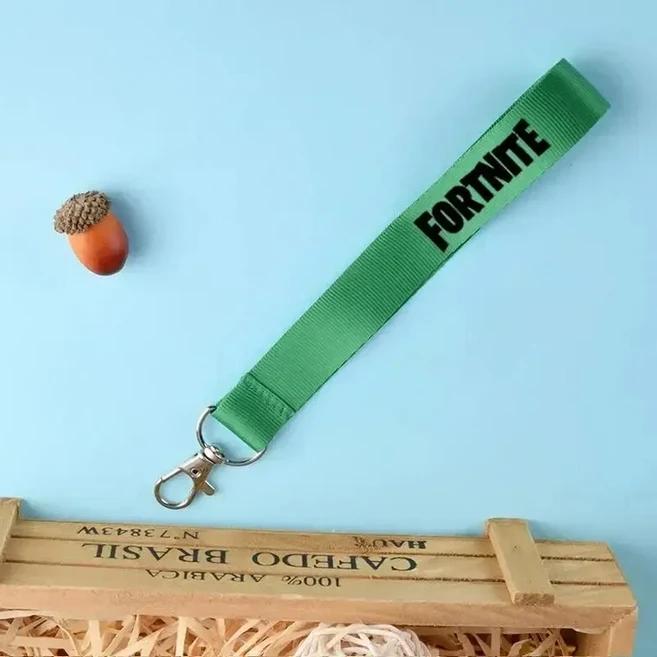 Fortnite 어린이 휴대 전화 교수형 밧줄 열쇠 고리 펜던트 버클, 02 Green