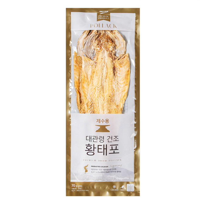 마켓밀러 대관령 건조 황태포, 70g, 1개