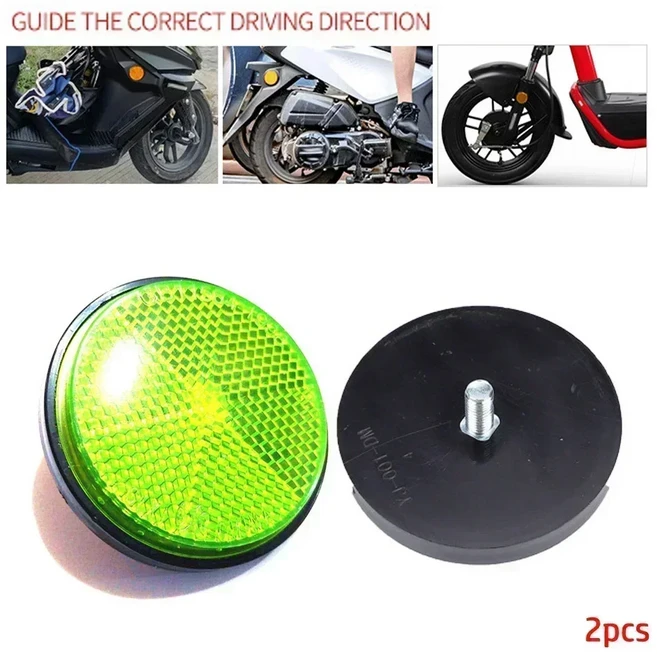 반사경 원형 반사경 M6 자동차 조명 부품 모토 오토바이 야간 플라스틱 굴절 트럭 2x6cm 자전거, 01 빠른, 01 green