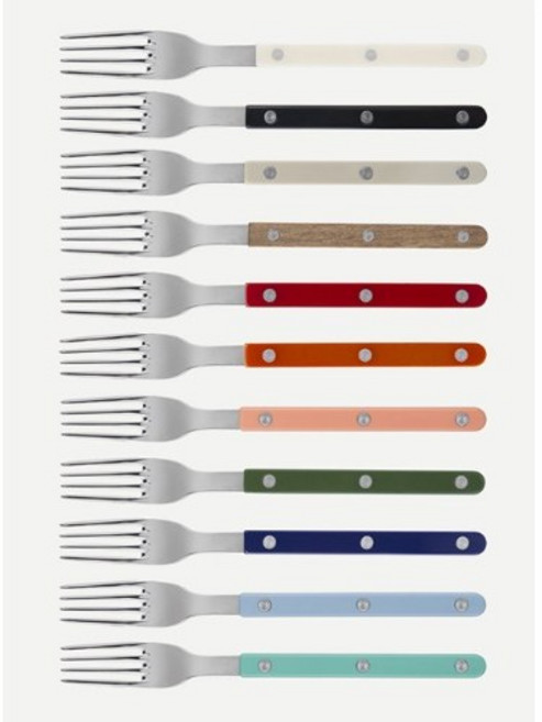 사브르 비스트로 샤이니 디너포크 프랑스 커트러리, 버건디