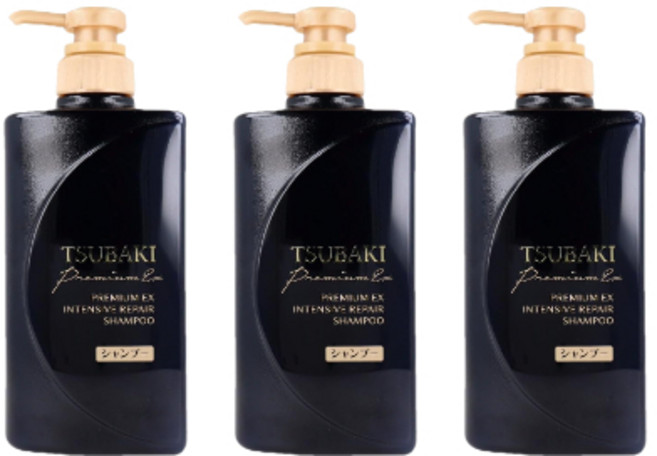 츠바키 프리미엄 EX 인텐시브 리페어 샴푸, 3개, 450ml