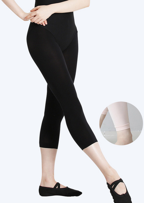 TC-7 7부 검정 피치 발레 무용 댄스 컷트 타이즈