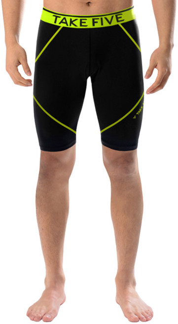 테이크파이브 남자 기능성 5부 반바지 스포츠 이너웨어 타이즈 레깅스 팬츠 블랙