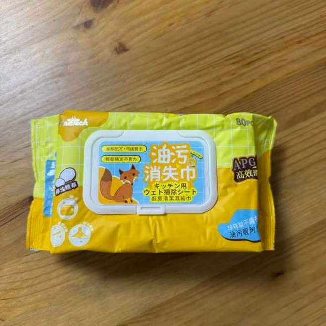 釩泰 廚房濕紙巾 80抽 APG去污因子 強力除油汙 拋棄式抹布, 1個, .一般款:20X15公分
