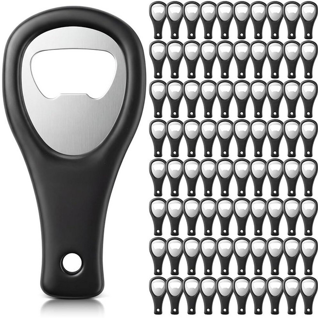 Singhoow 100 Pcs Flat Bottle Opener Bulk 3.8 in Stainless Steel Beer Bottle Openers Bulk for Barte, Singhoow 100 Pcs Flat Bottle O