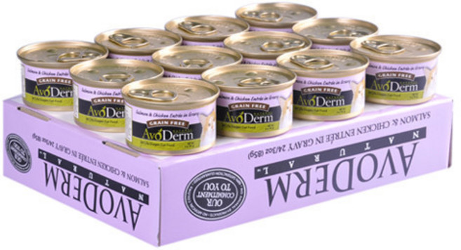 아보덤 캣 고양이 습식사료 주식캔 85g, 닭+연어, 12개