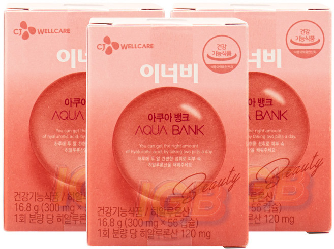이너비CJ 제일제당 아쿠아뱅크 300mg x 56캡슐 6통, 56정