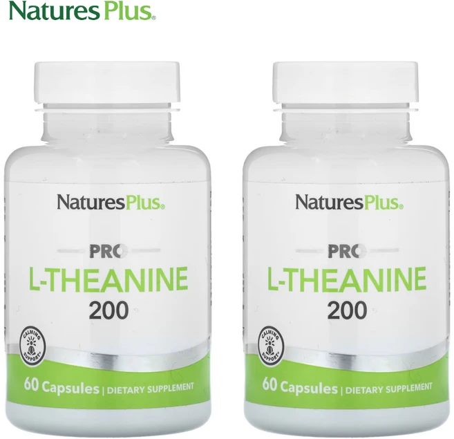 NaturesPlus Pro L Theanine 200 60캡슐 2개 - 쿠팡