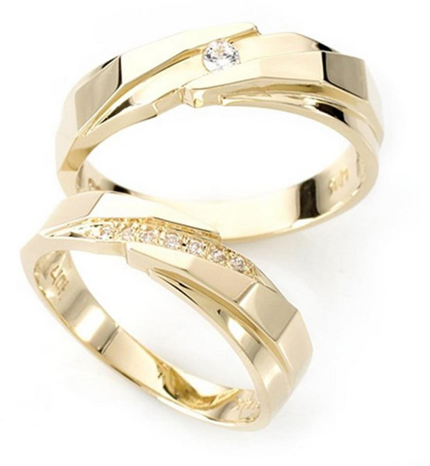 14K 18K 사선 대각선 교차 트임 오픈 커플링 선물 여자실반지 검지링 웨딩링 금