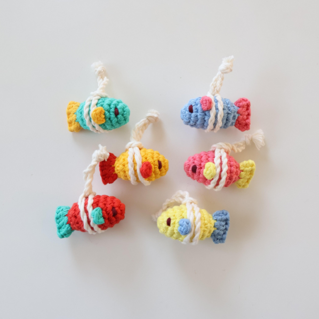 [DIY KIT] 베이비 액막이 명태 뜨개 뜨개질 키링 코바늘 인형 뜨개 키트 패키지, 큰 - 컬러세트 20%할인, 1개