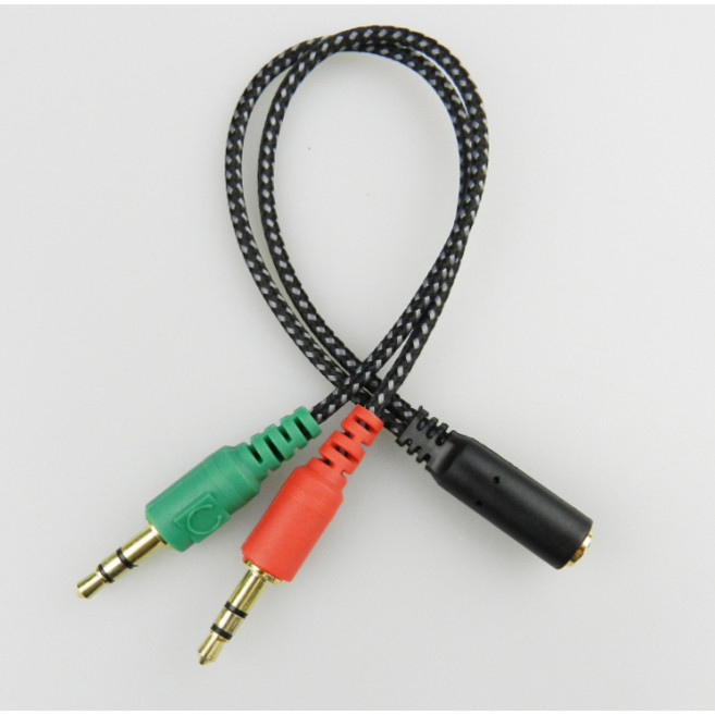 3.5mm 音訊分接器 電腦端轉接線 耳機麥克風 喇叭分接線, 耳麥分接線, 耳麥分接線