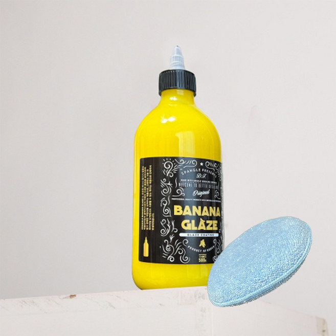 스팽글 바나나 글레이즈 500ml (어플리케이터패드 포함/14시 이전 주문 당일발송) 스월 스크래치 충진 광택 증진, 1개