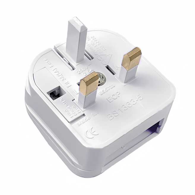 BS5733 13A 퓨즈 여행용 어댑터 유럽-영국 싱가포르 홍콩 말레이시아 변환 플러그 박스 유형-C-유형-G, 02 white, 1개