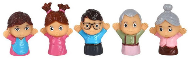 가족 손가락인형 5종 유아역할극 감정표현놀이 선물 여아장난감 소꿉놀이, 1개