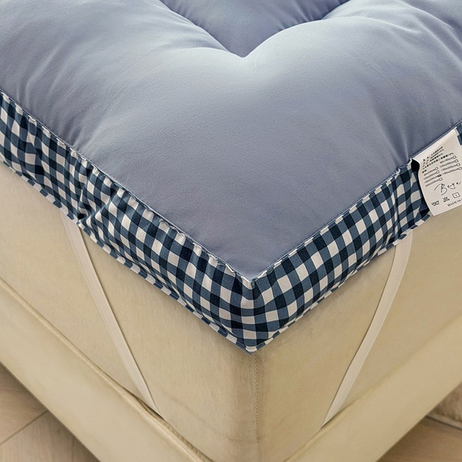 大豆纖維柔軟床墊, 素色藍色