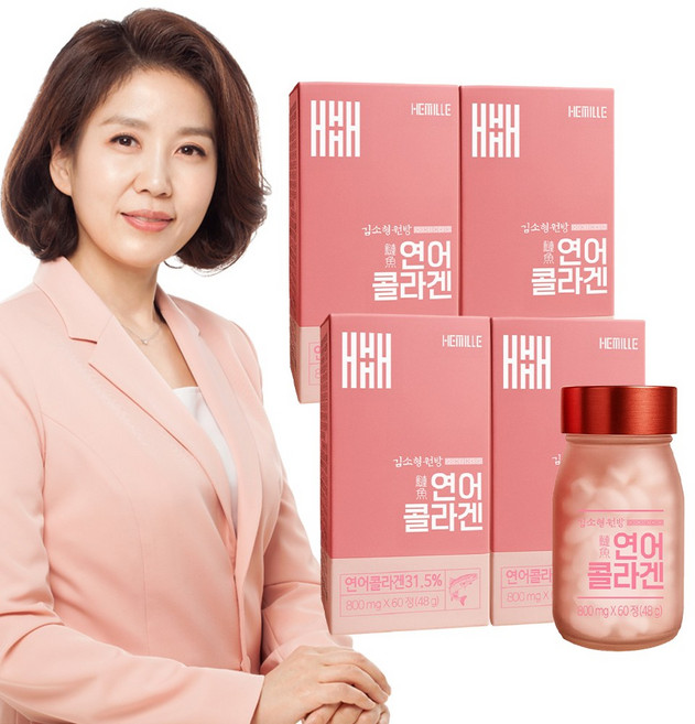 [공식판매처] 김소형 연어 콜라겐 _ 저분자 노르웨이 마린 콜라겐, 60정, 4개