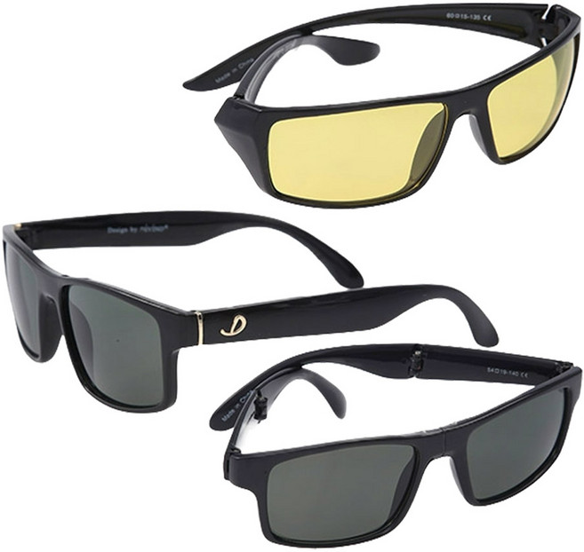 디비노 자동변색 편광 선글라스 3종 TV홈쇼핑 자외선차단 접이식 운전용