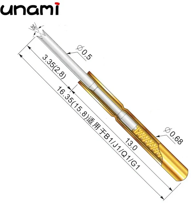 호환 스프링 테스트 프로브 포고 핀 P50-A2 P50-B1 P50-D R50-2S, 15 P50-Q1