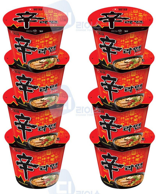 신라면 큰사발 114g 8개 큰컵 얼큰한 컵라면 간식 1(개) 260320