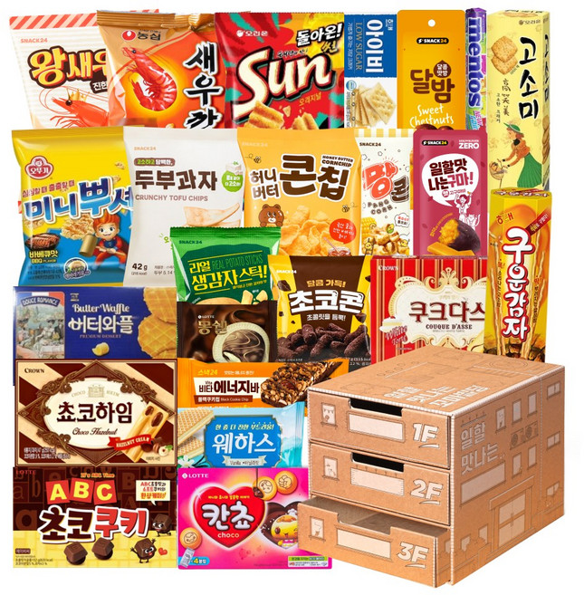 스낵빌딩 간식서랍 과자선물세트, 1세트