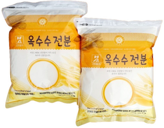 새마원 소연 NON GMO 옥수수전분 100% 3kg 업소용 콘스타치, 2개