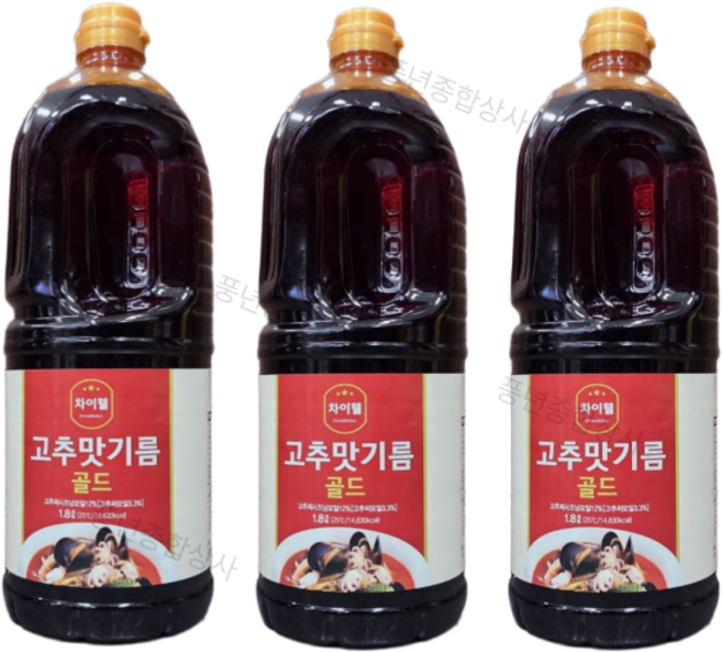 차이웰 고추맛기름, 3개, 1.8L