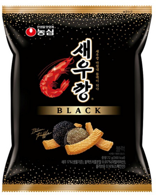 새우깡 블랙, 72g, 1개