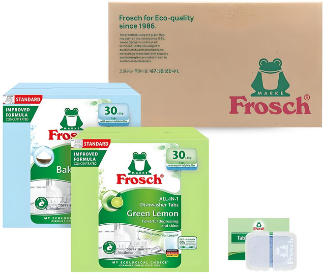 프로쉬 독일 식기세척기 세제 30개입 2개세트 + 커팅케이스, 540g, 1개, 혼합 2개 + 커팅케이스