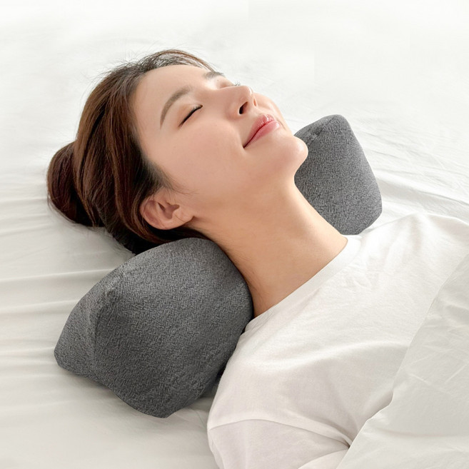 누아 경추베개 경추 목베개 일자목 목디스크 거북목, 누비 연그레이, 1개