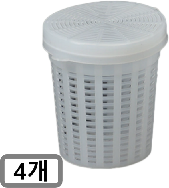 리얼세이지 통발 미끼통, 4개, 화이트