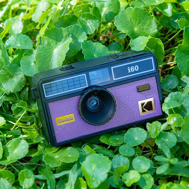 復古膠捲相機柯達i60傻瓜相機入門學生創意禮物帶閃光燈重複使用, 1個, 柯達i60紫藍色:1個