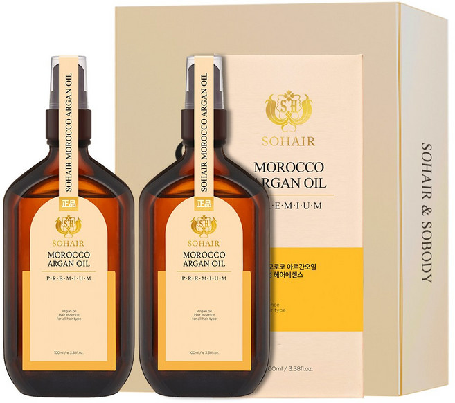 쏘헤어 모로코 아르간 오일 데미지 케어 헤어에센스, 100ml, 2개