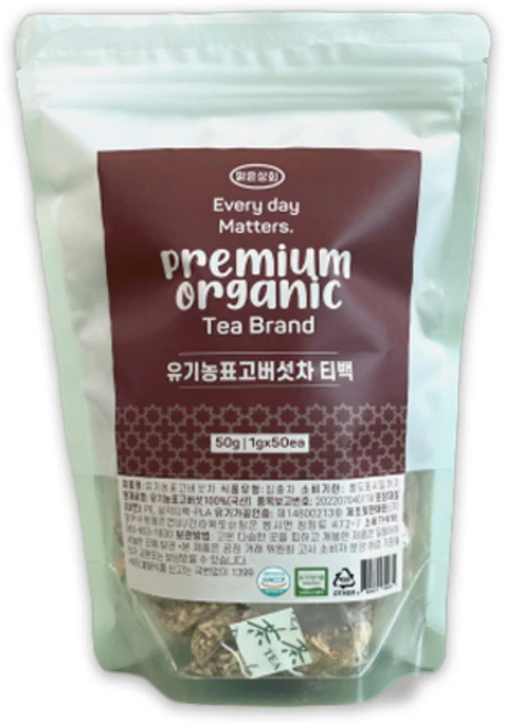 맑은상회 유기농 표고버섯차 티백, 1개, 50개입, 1g - 쿠팡