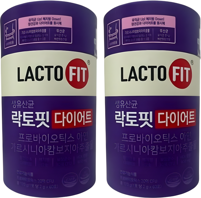 락토핏 다이어트 유산균 60p, 120g, 2개