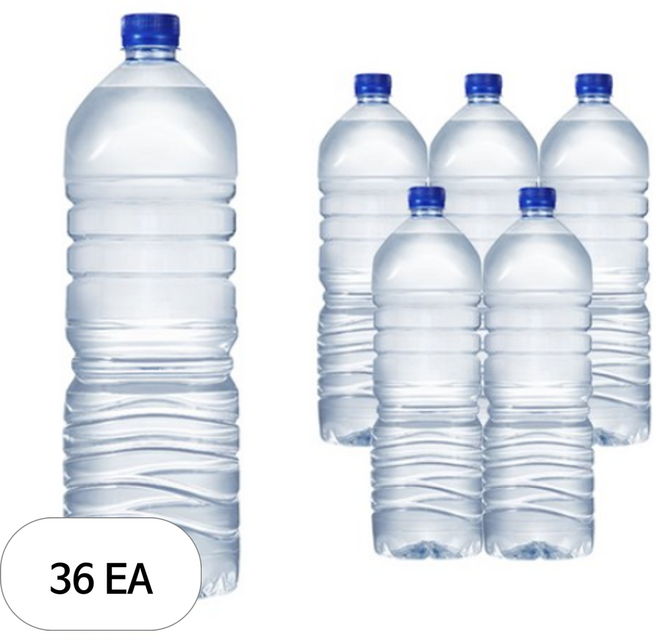 아임에코 가벼운샘 무라벨, 2L, 36개