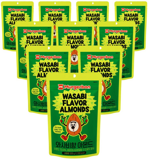 머거본 와사비 아몬드 200g, 10개