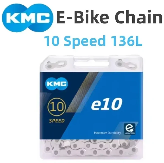 KMC 전자 자전거 E8 E9 E10 E11 E12 체인 8v 9v 10v 11v 12v 속도 136 링크 녹슬지 않는 전기 스포츠 자전, 03 e10 136L box, 1개, 03 e10 136L box
